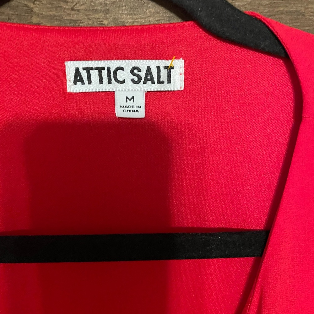 Attic Salt Vibrant Red Long Sleeve Dress - Picture 2 of 9